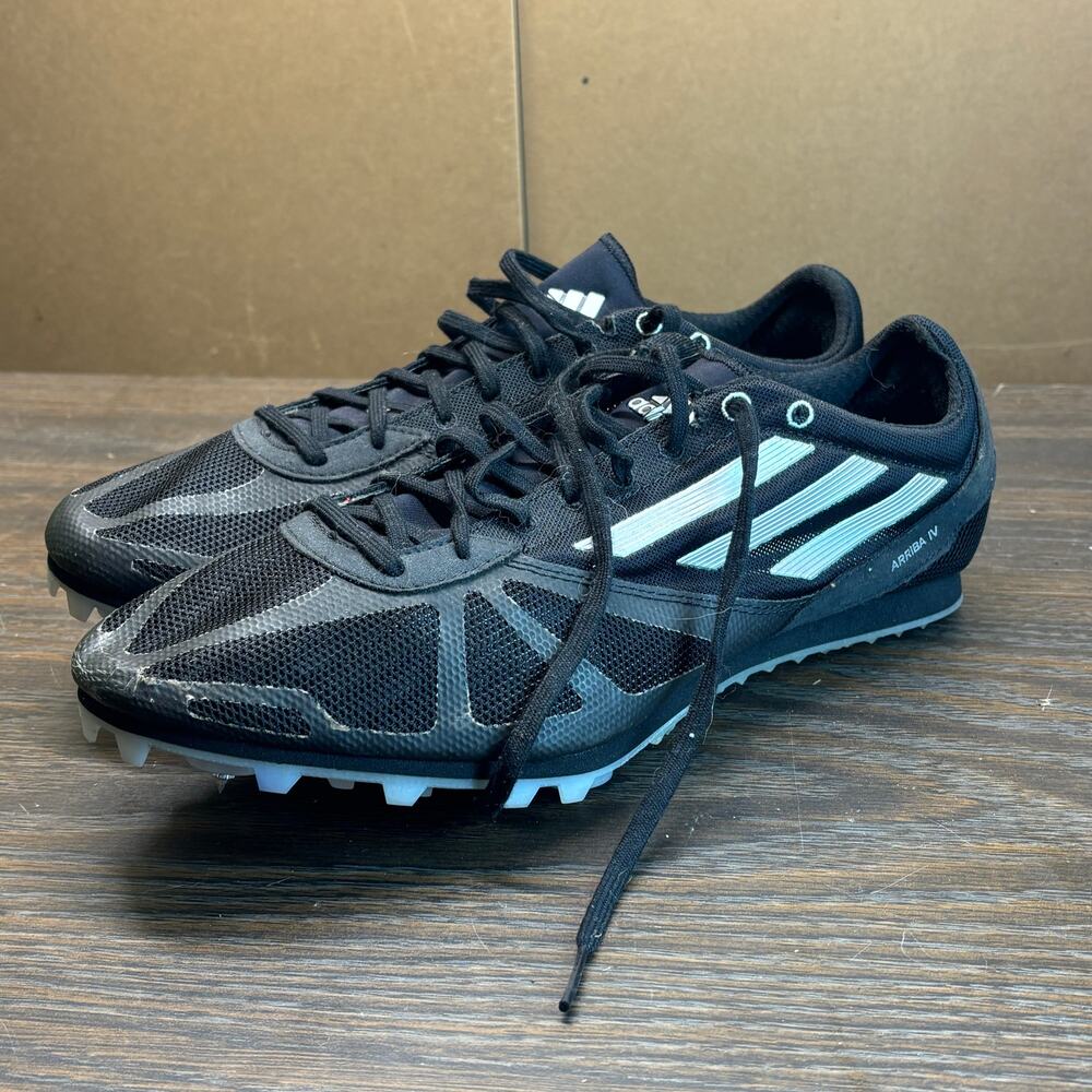Adidas Arriba 4 Track & Field Spike Shoes Mens 11.5 Black/White Running Q22620